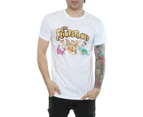The Flintstones Mens Group Distressed T-Shirt (White) - BI25063