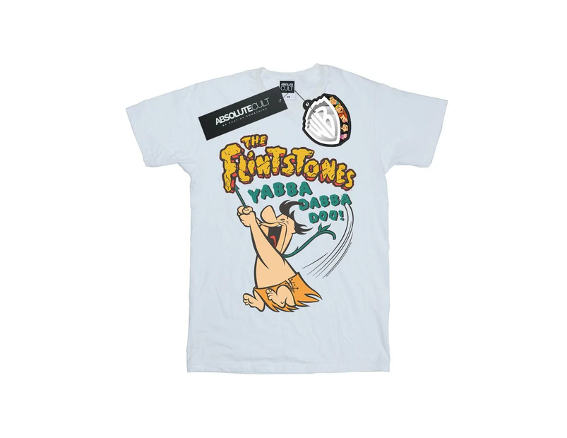 The Flintstones Mens Fred Yabba Dabba Doo T-Shirt (White) - BI25259
