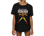 Marvel Girls Iron Man Chains Cotton T-Shirt (Black) - BI26376