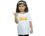 Marvel Girls Hulk AKA Robert Bruce Banner Cotton T-Shirt (White) - BI26608