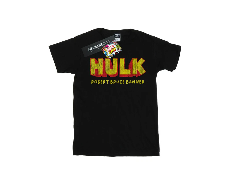 Marvel Girls Hulk AKA Robert Bruce Banner Cotton T-Shirt (Black) - BI26608