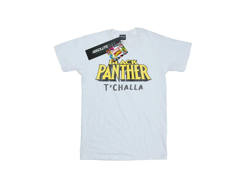 Marvel Girls Black Panther AKA T´Challa Cotton T-Shirt (White) - BI26632