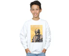 Star Wars Boys The Mandalorian Art Poster Sweatshirt (White) - BI35960