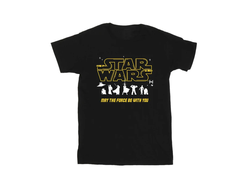 Star Wars Boys Silhouettes Force T-Shirt (Black) - BI36170