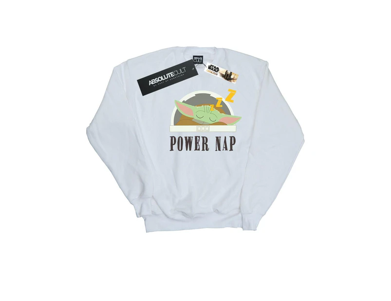 Star Wars Boys The Mandalorian Power Nap Child Sweatshirt (White) - BI36234