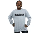 Star Wars Boys The Mandalorian Logo Sweatshirt (Sports Grey) - BI36252
