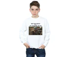 Star Wars Boys The Mandalorian Force Picture Sweatshirt (White) - BI36291
