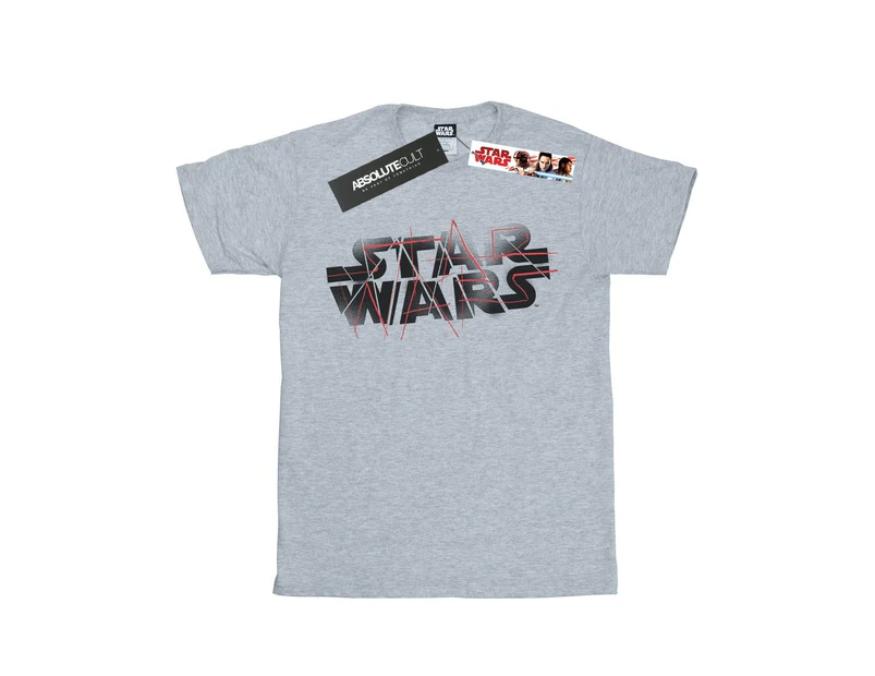 Star Wars Boys The Last Jedi Spray Logo T-Shirt (Sports Grey) - BI36326