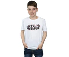Star Wars Boys The Last Jedi Spray Logo T-Shirt (White) - BI36326