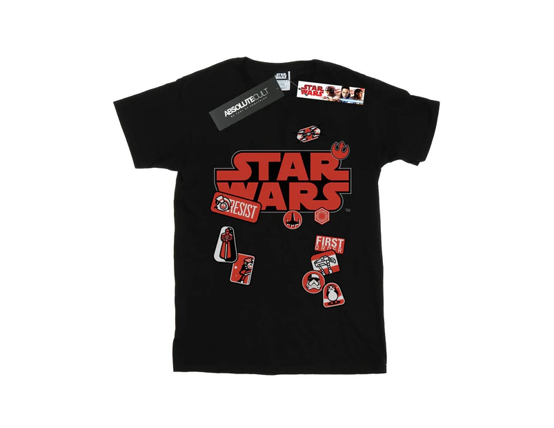Star Wars Boys The Last Jedi Badges T-Shirt (Black) - BI36390