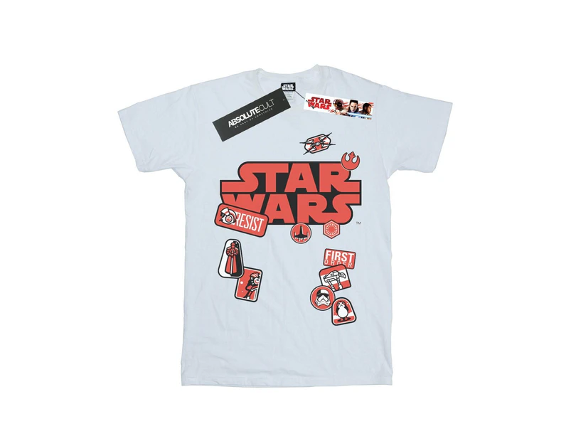 Star Wars Boys The Last Jedi Badges T-Shirt (White) - BI36390