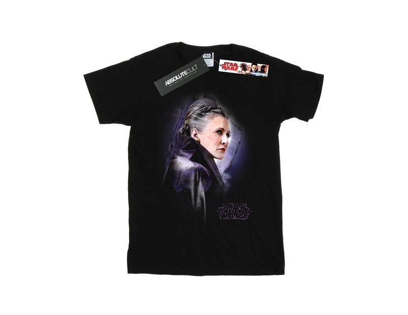 Star Wars Boys The Last Jedi Leia Brushed T-Shirt (Black) - BI36466