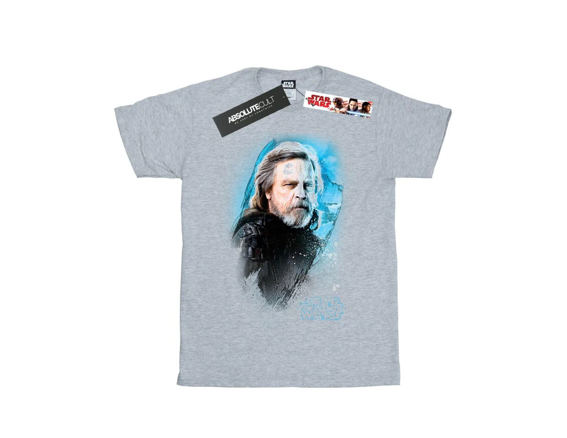 Star Wars Boys The Last Jedi Luke Skywalker Brushed T-Shirt (Sports Grey) - BI36506