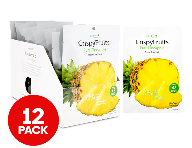 12 x CrispyFruits Freeze Dried Pure Pineapple 10g