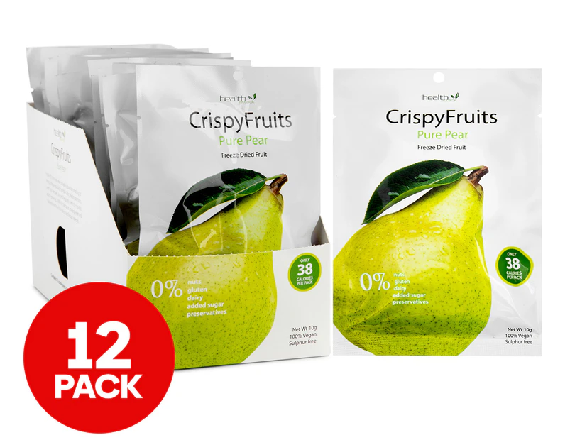 12 x CrispyFruits Freeze Dried Pure Pear 10g