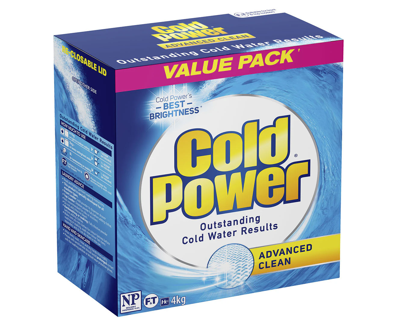 Cold Power Advanced Clean Front & Top Loader Laundry Powder 4kg