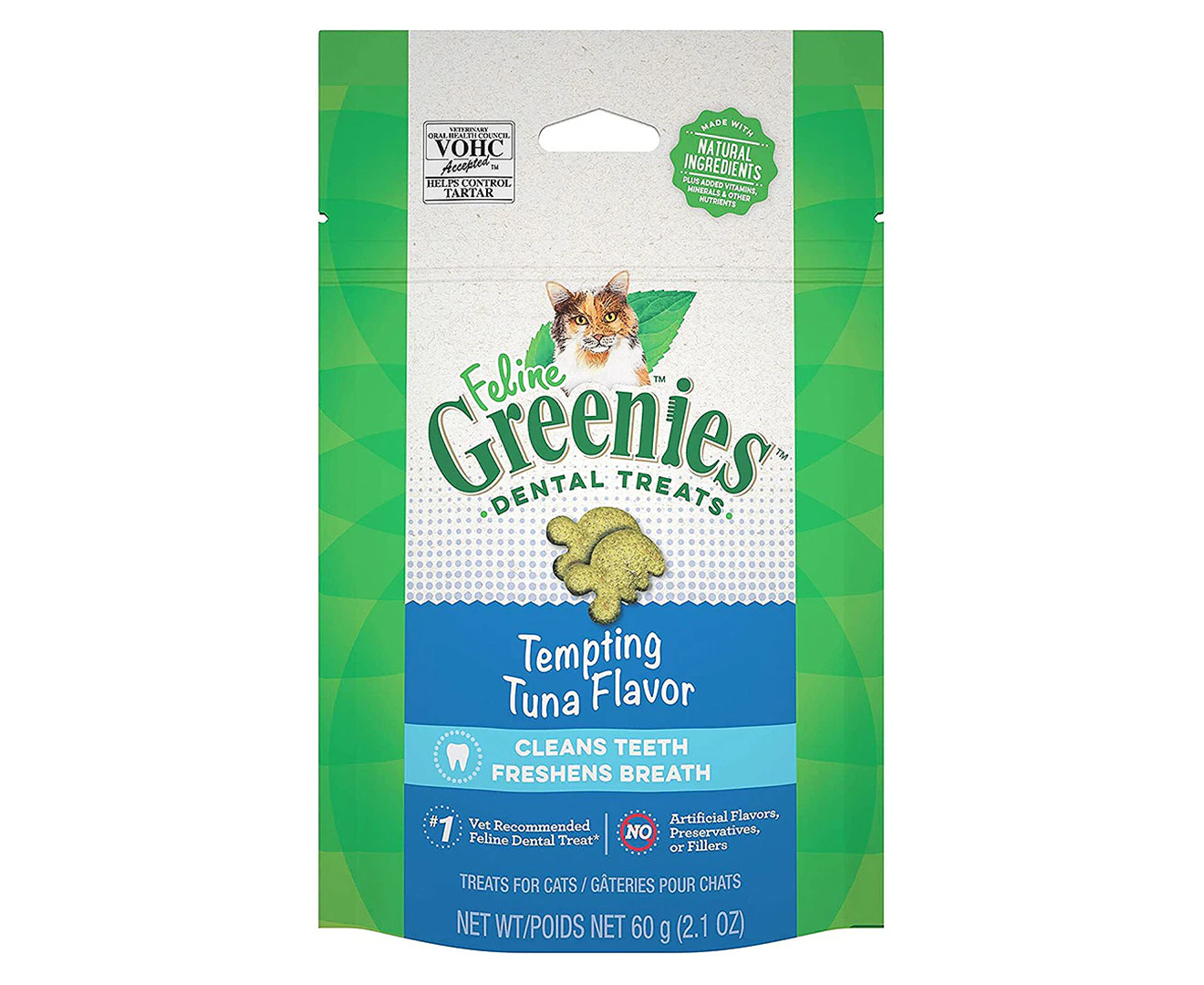 Greenies Feline Cat Dental Treats Tempting Tuna 60g