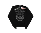 Star Wars Girls The Last Jedi Resistance Logo Metallic Sweatshirt (Black) - BI37167