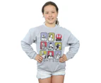 Star Wars Girls The Last Jedi Multi Character Sweatshirt (Sports Grey) - BI37253