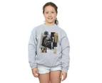 Star Wars Girls The Last Jedi Kylo Ren Patchwork Sweatshirt (Sports Grey) - BI37302