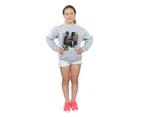 Star Wars Girls The Last Jedi Kylo Ren Patchwork Sweatshirt (Sports Grey) - BI37302