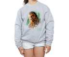 Star Wars Girls The Last Jedi Chewbacca Brushed Sweatshirt (Sports Grey) - BI37361