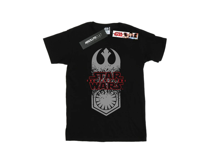 Star Wars Girls The Last Jedi Symbol Crash Cotton T-Shirt (Black) - BI38468