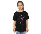 Star Wars Girls The Last Jedi Kylo Ren Shadow Cotton T-Shirt (Black) - BI38472