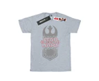 Star Wars Girls The Last Jedi Symbol Crash Cotton T-Shirt (Sports Grey) - BI38468