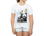 Star Wars Girls The Last Jedi Japanese Rey Cotton T-Shirt (White) - BI38543