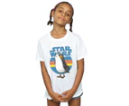 Star Wars Girls The Last Jedi Porg Cotton T-Shirt (White) - BI38565