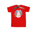 Star Wars Girls The Last Jedi Porg Christmas Lights Cotton T-Shirt (Red) - BI38584