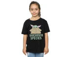 Star Wars Girls The Mandalorian Unknown Species Cotton T-Shirt (Black) - BI39013