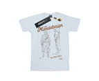 Star Wars Girls The Mandalorian Action Figure Cotton T-Shirt (White) - BI39036