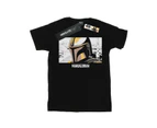 Star Wars Girls The Mandalorian Profile Frame Cotton T-Shirt (Black) - BI39057
