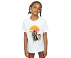Star Wars Girls The Mandalorian Sunset Poster Cotton T-Shirt (White) - BI39060