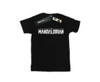 Star Wars Girls The Mandalorian Logo Cotton T-Shirt (Black) - BI39078