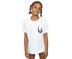 Star Wars Girls The Mandalorian Rhino Emblem Pocket Print Cotton T-Shirt (White) - BI39100