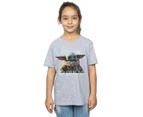 Star Wars Girls The Mandalorian Keep Looking Cute Cotton T-Shirt (Sports Grey) - BI39117