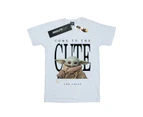 Star Wars Girls The Mandalorian The Cute Side Cotton T-Shirt (White) - BI39184