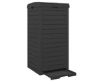 Giantex 117L Outdoor Trash Can Dual Lid Garbage Container Waste Bin w/Pull-out Liquid Tray Backyard Patio, Black