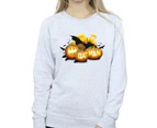 DC Comics Womens Batman Pumpkins Sweatshirt (Sports Grey) - BI9774