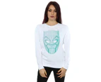 Marvel Womens Black Panther Tribal Mask Sweatshirt (White) - BI9871
