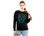 Marvel Womens Black Panther Tribal Mask Sweatshirt (Black) - BI9871