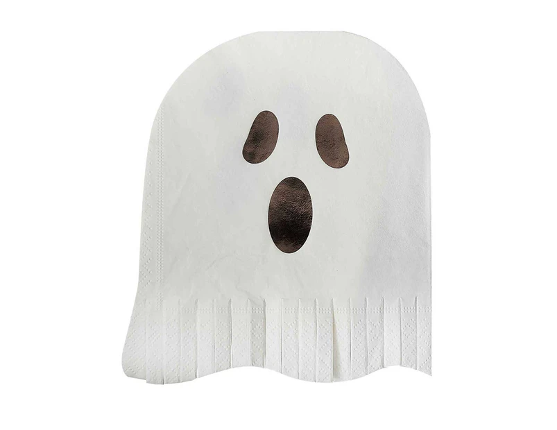 White Ghost 16 Pack Halloween Lunch Napkins