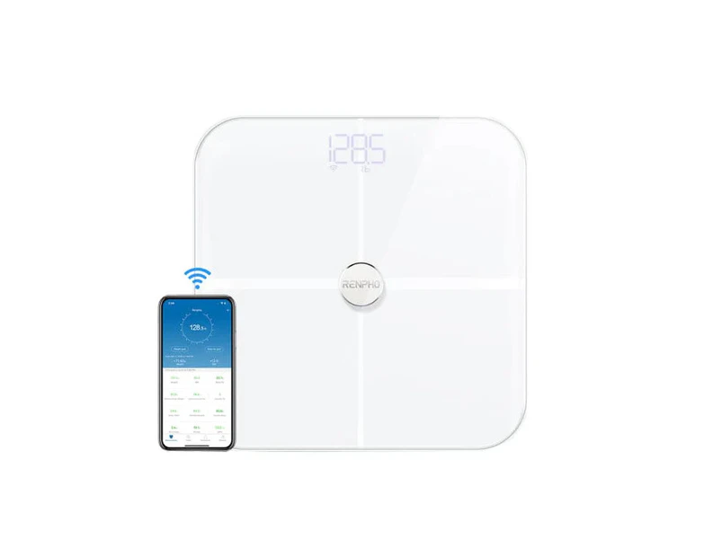 Renpho Elis Aspire Smart Wifi Body Scale - 13 Metrics - 3Aaa-28X28x2.5Cm White