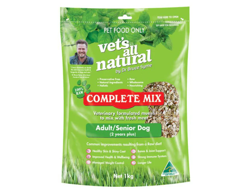 Vets All Natural Complete Mix Adult & Senior Dry Dog Food 15kg