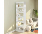 vidaXL Book Cabinet/Room Divider High Gloss White 60x30x198 cm