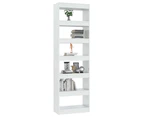 vidaXL Book Cabinet/Room Divider High Gloss White 60x30x198 cm