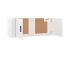 vidaXL Wall-mounted TV Cabinets 2 pcs High Gloss White 100x34.5x40 cm